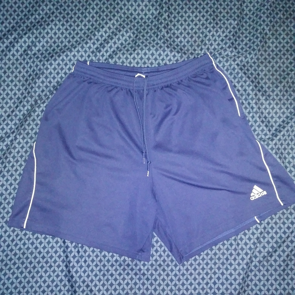 Adidas ClimaLite Large Navy Blue Shorts!